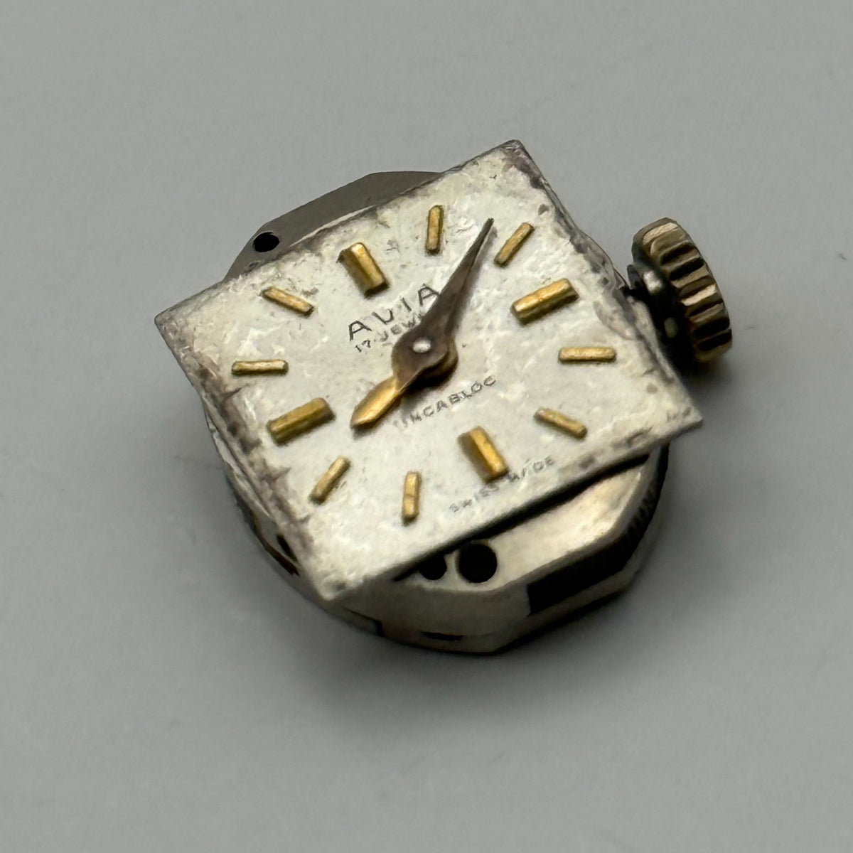 FEF 6620 Watch Movement Running Avia 17J Swiss Manual Wind Parts Repair 13mm