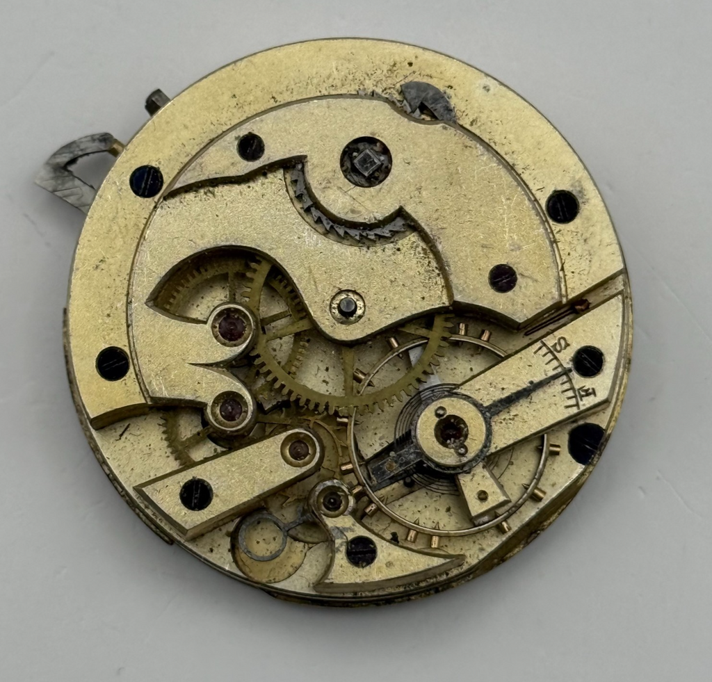 Longines Pocket Watch Movement Antique Hunter Sub Seconds Parts Repair 40.1mm