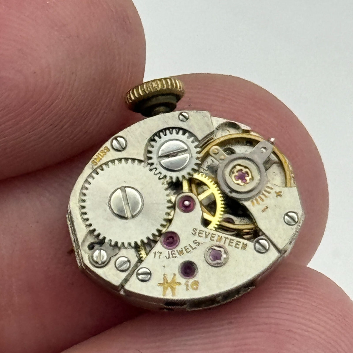 Hamilton 16 Watch Movement Ladies Manual Wind Vintage Swiss Parts 13mm