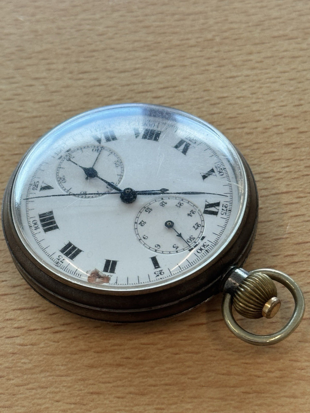 Centre Seconds Chronograph Pocket Watch For Post Office Antique GPO C.G 35 No 1