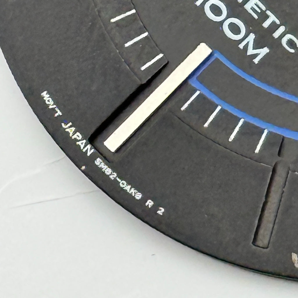 Seiko 5M82-0AK0 Watch Dial Kinetic 100M Black Japan Spare Parts Repair 36.4mm