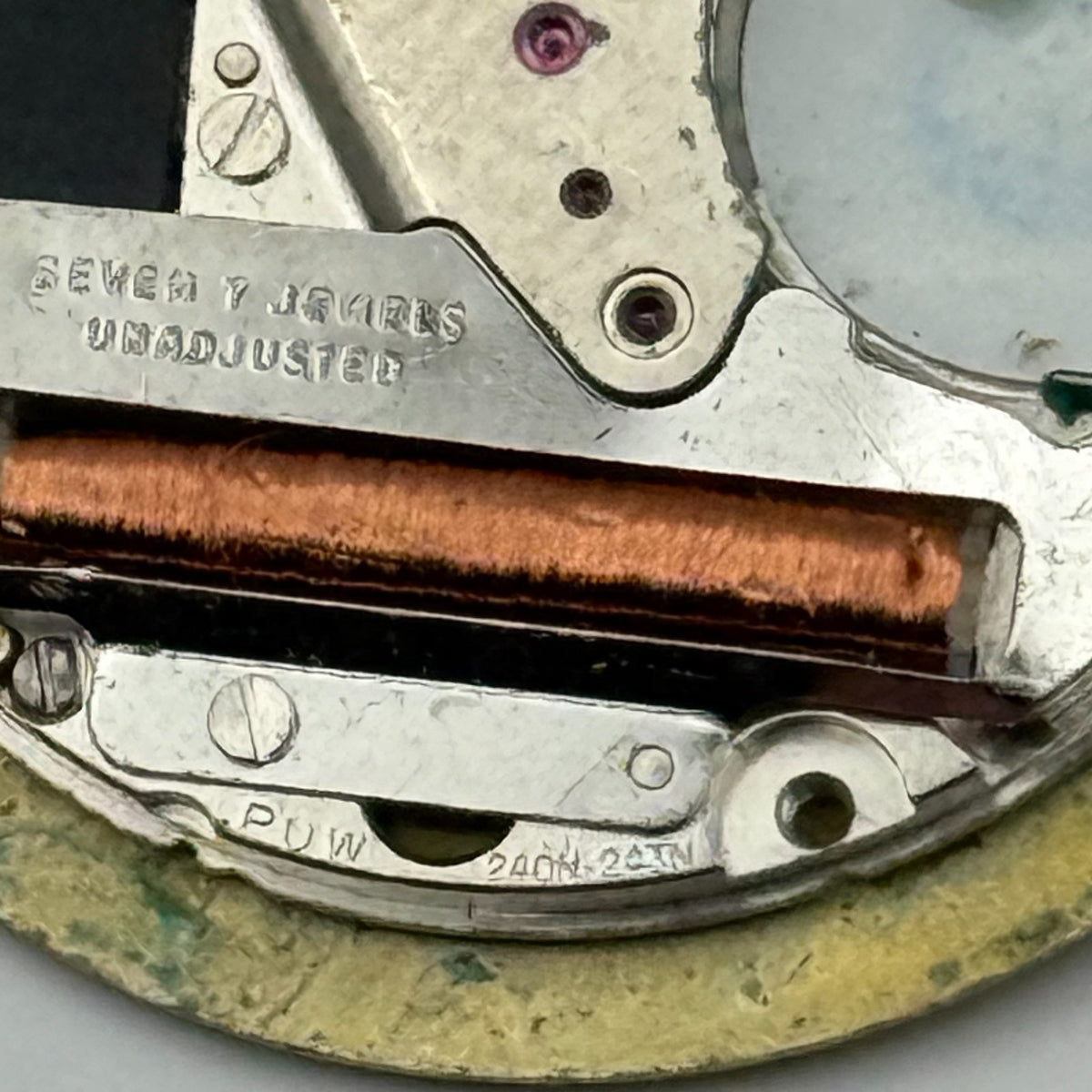 PUW 240N-243N Quartz Watch Movement Spaceline Date Vintage Parts Repair 23.8mm