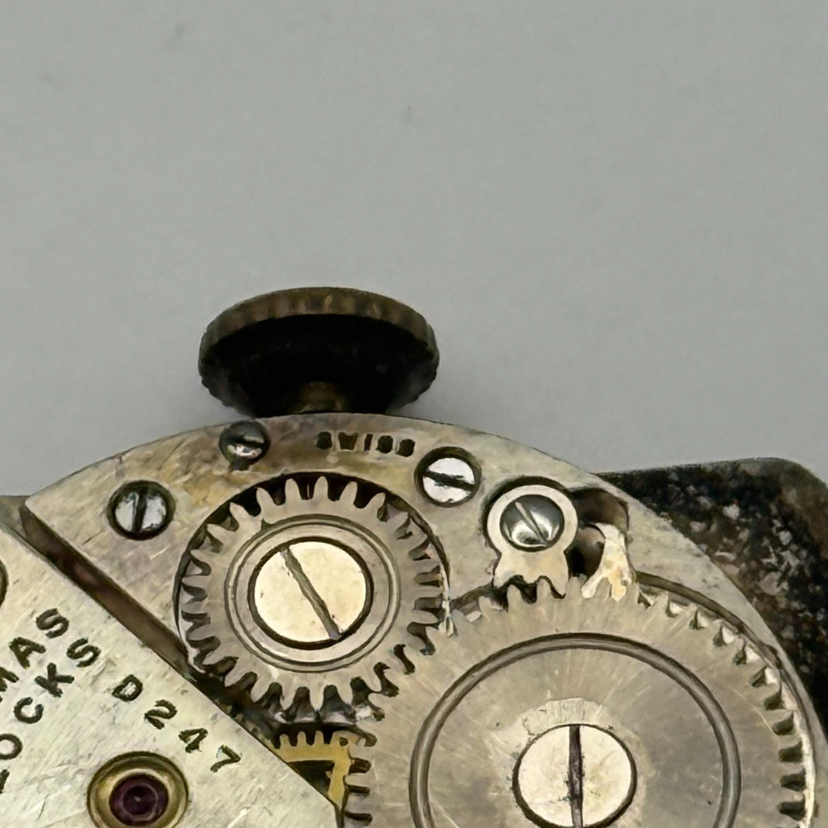 Seth Thomas 001 Watch Movement D247 Running RARE Manual Wind Parts 23.6mm