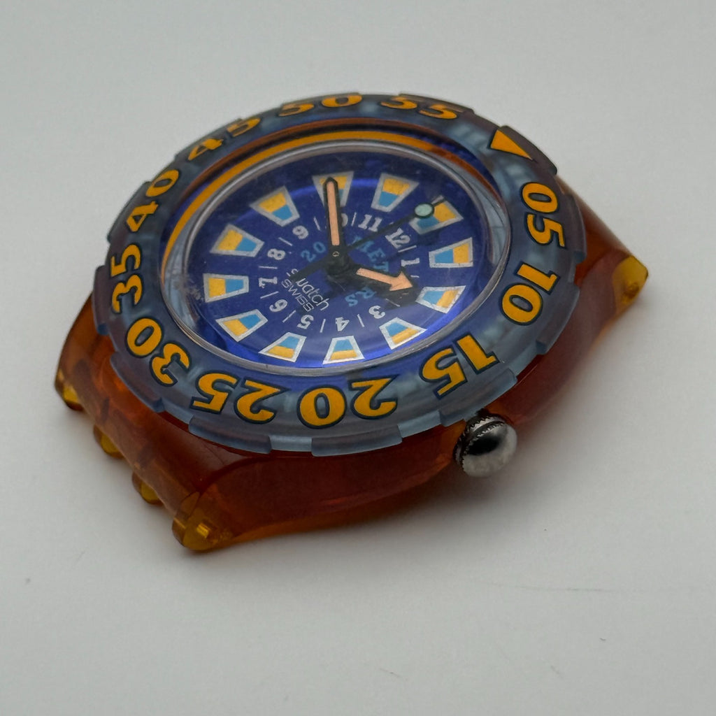 Vintage Swatch Scuba 200 Watch SDO100 Seaclip 1994 ETA Quartz Swiss 40mm Parts 