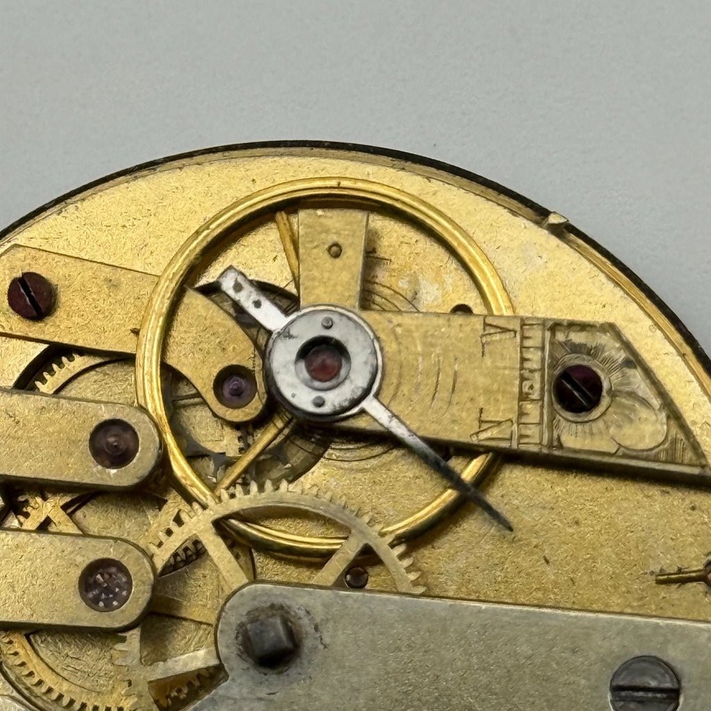 Cylinder Pocket Watch Movement - Unidentified - Antique Parts / Repair - 39.1mm
