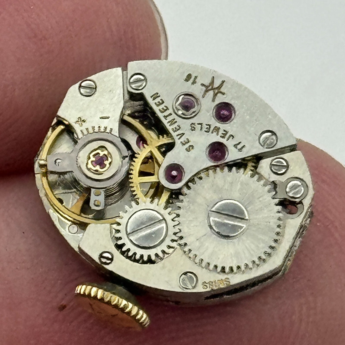 Hamilton 16 Watch Movement Ladies Manual Wind Vintage Swiss Parts 13mm