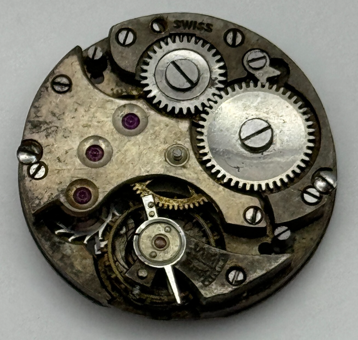 Cal 8028 Watch Movement Unidentified Manual Wind Swiss Vintage Parts 23.6mm