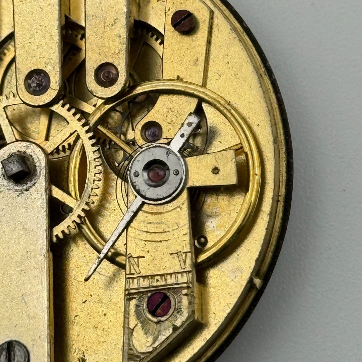 Cylinder Pocket Watch Movement - Unidentified - Antique Parts / Repair - 39.1mm