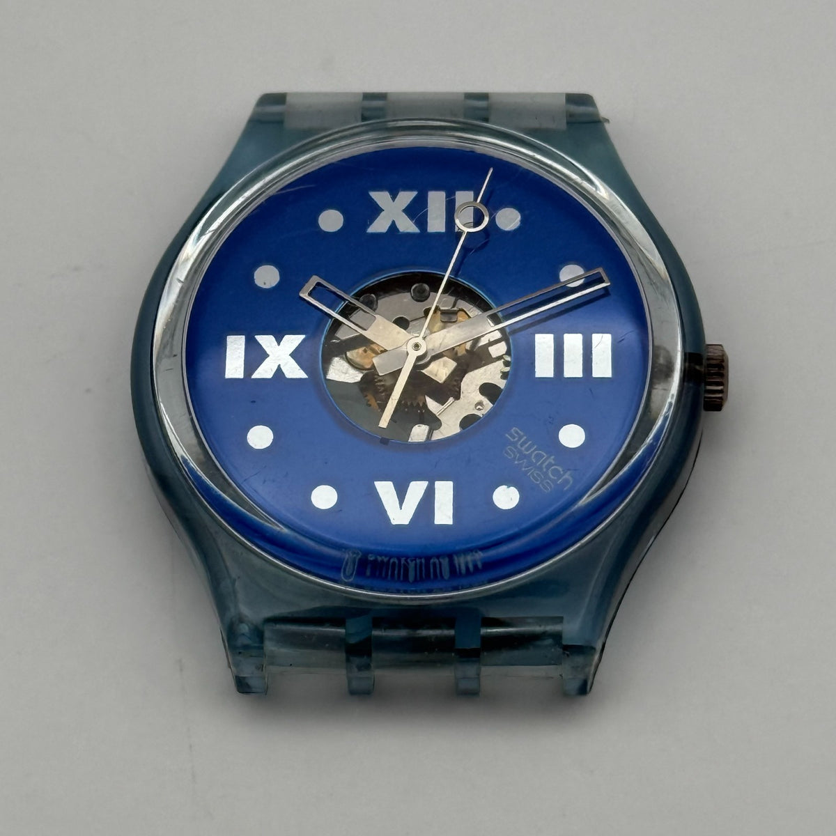 Vintage Swatch Gent Flex Watch GN110 Saphire Shade 1990 ETA Quartz 35mm Parts 