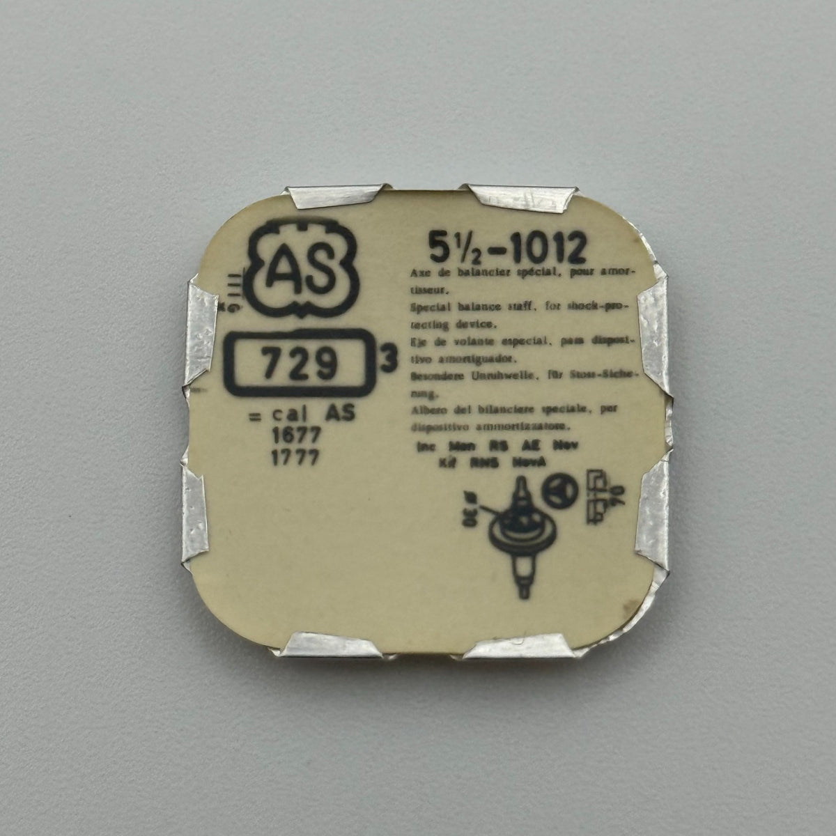 AS 1012 Balance Staff Pack Of 3 - 5 1/2 - 729 - New Old Stock - Watch Parts