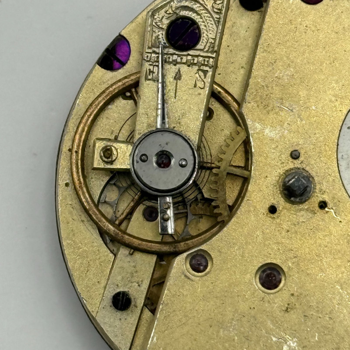 Cylinder Escapement Pocket Watch Movement - Unidentified - Parts / Repair 40.3mm
