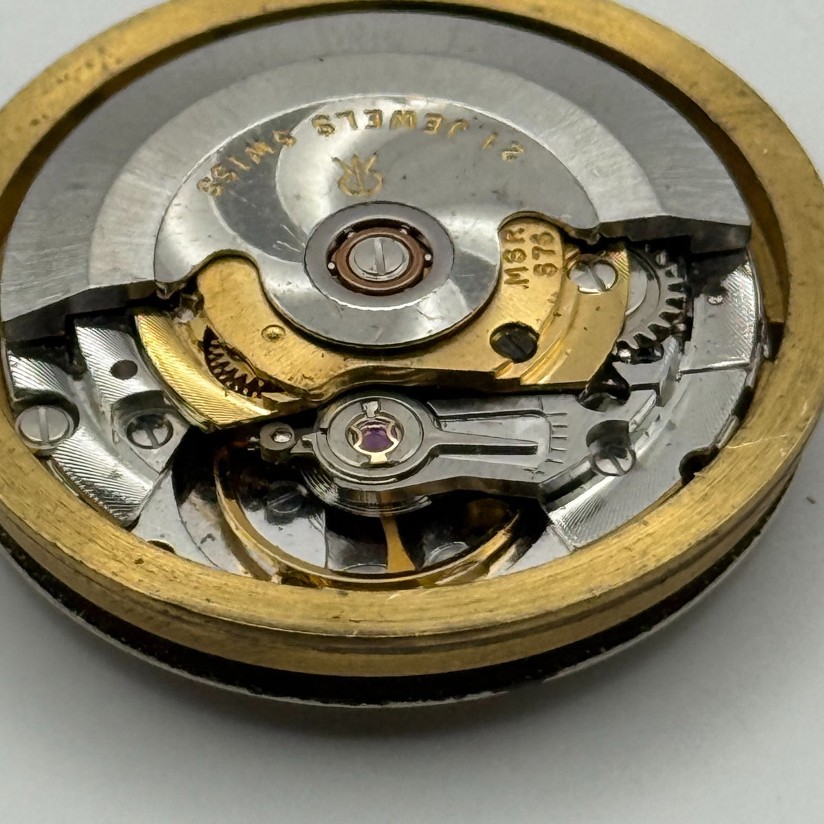 MSR S76-28 Watch Movement - Garrard Date Automatic - For Parts / Repair - 30.6mm