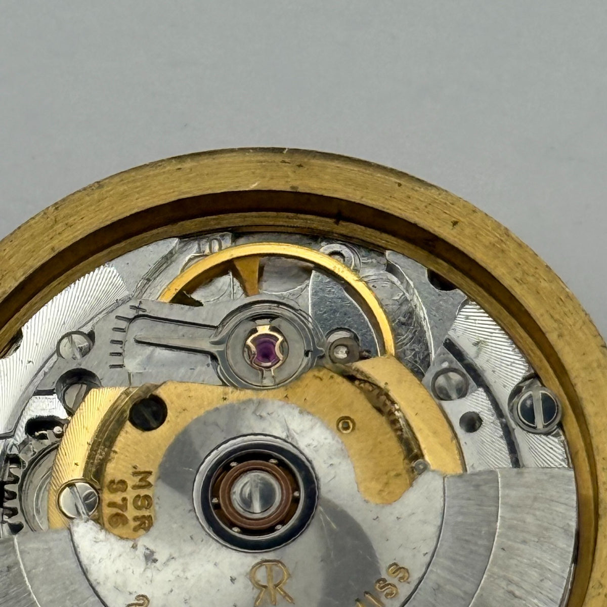 MSR S76-28 Watch Movement - Garrard Date Automatic - For Parts / Repair - 30.6mm