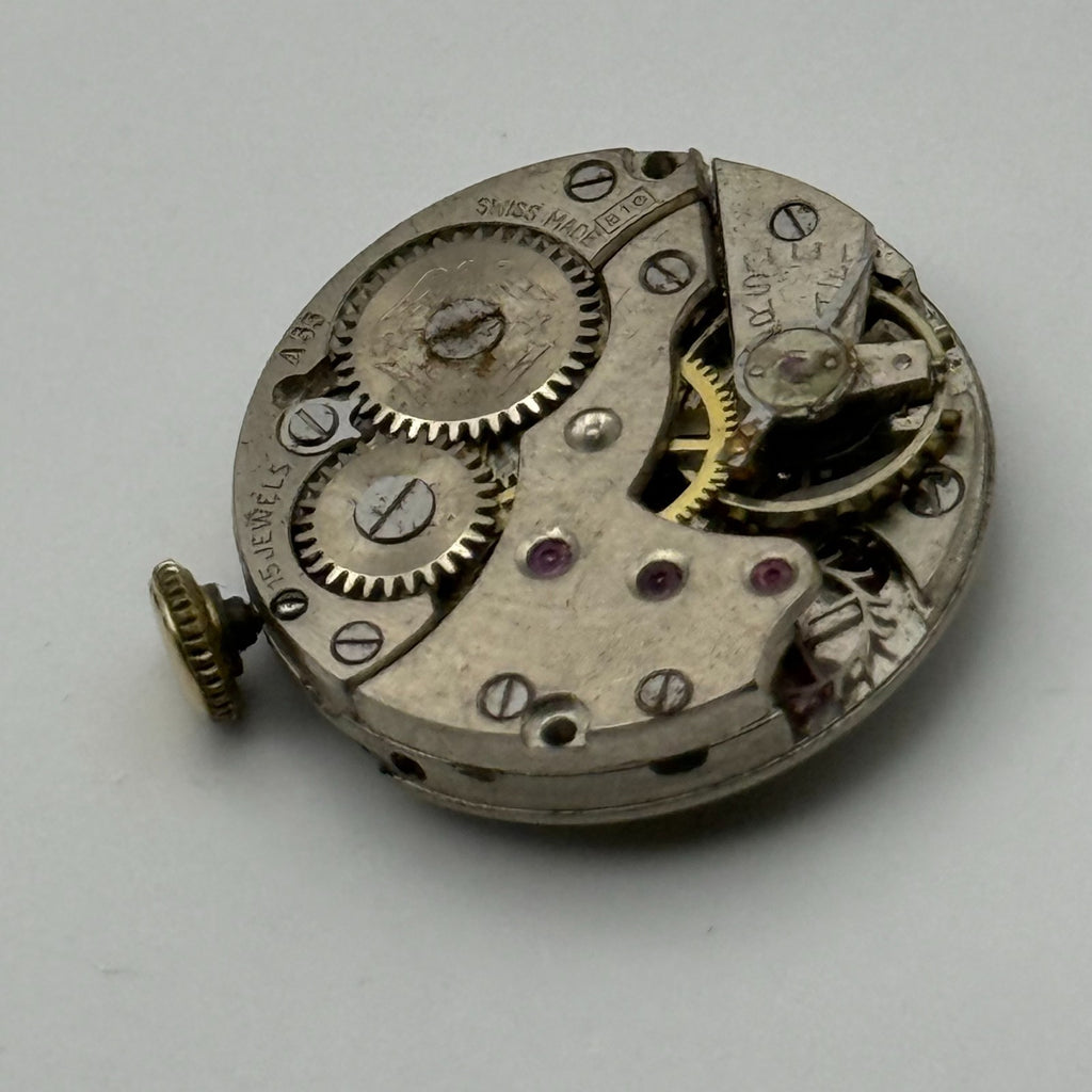 Peseux 220 Watch Movement Rotary 15 Jewels Swiss Manual Wind Parts Repair 19.7mm