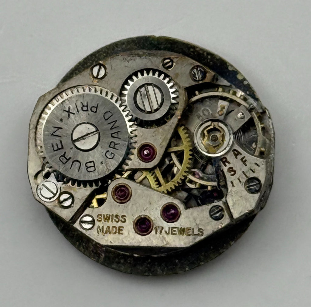 Buren 350 Watch Movement Grand Prix Swiss 17 Jewels Manual Wind Parts  15.2mm