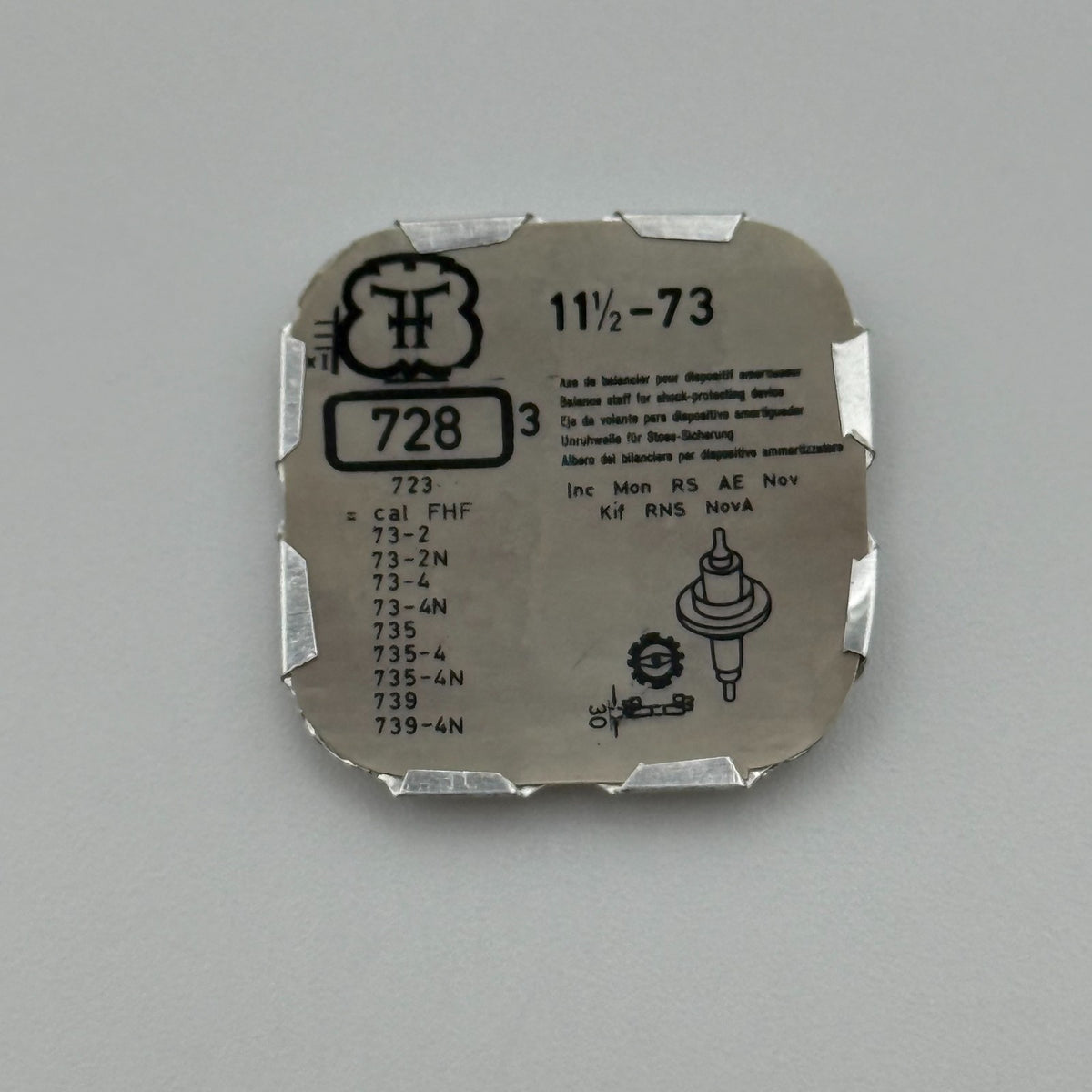 FHF 73 Balance Staff Pack Of 3 - 11 1/2 - 728 - New Old Stock - Watch Parts