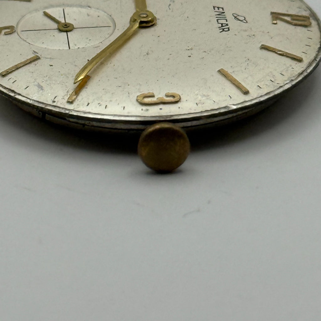 Enicar 1012B Watch Movement A-R 17 Jewels Running Manual Wind Vintage Parts 26mm
