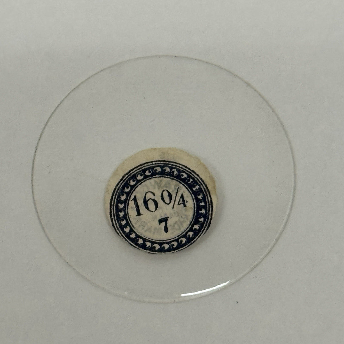 40mm Pocket Watch Glass / Crystal - 16 0/4 - 7 - 1.4mm Height - Rawco - Antique
