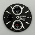 Seiko 7T62-0FT8 Watch Dial Chronograph Alarm 100M Spare Parts Repair 27.4mm