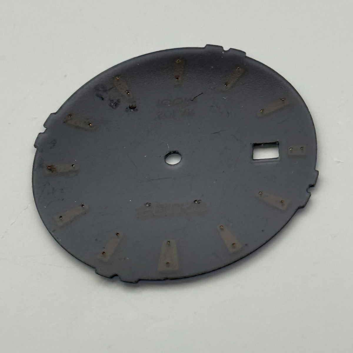 Seiko V157-0AY8 Watch Dial Solar 100M Black Japan Spare Parts Repair 31.4mm