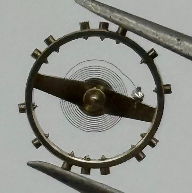 FHF 120 Balance Wheel Complete And Spring 6¾-8’’’ 205 M Watch Movement Parts NOS