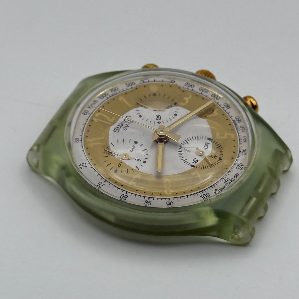 Vintage Swatch Chrono Watch SCG100 Golden Globe 1992 ETA Quartz Swiss 39mm Parts