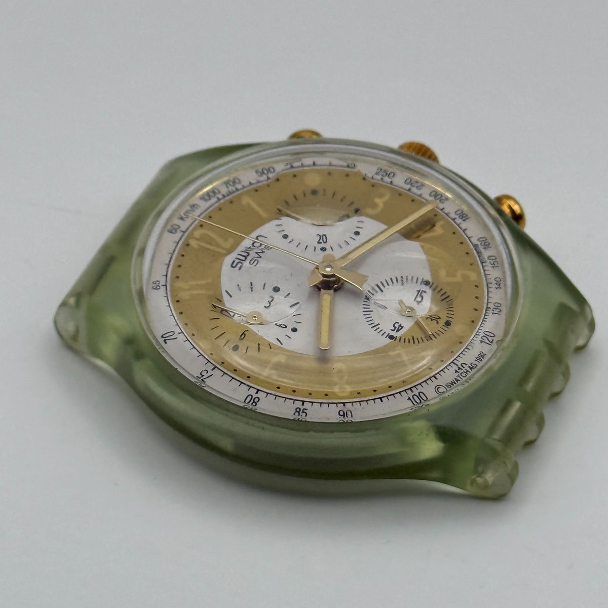 Vintage Swatch Chrono Watch SCG100 Golden Globe 1992 ETA Quartz Swiss 39mm Parts
