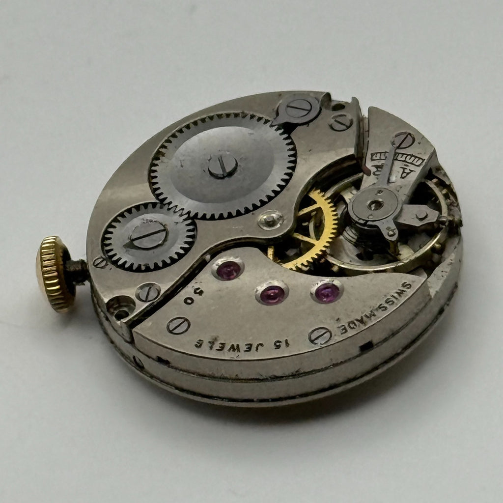 Revue 50 Watch Movement - Limit III - Running - For Parts / Repair - 22mm