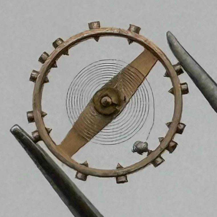 Foerster 611 Balance Wheel Complete And Spring 5¼’’ 583 Watch Movement Parts NOS