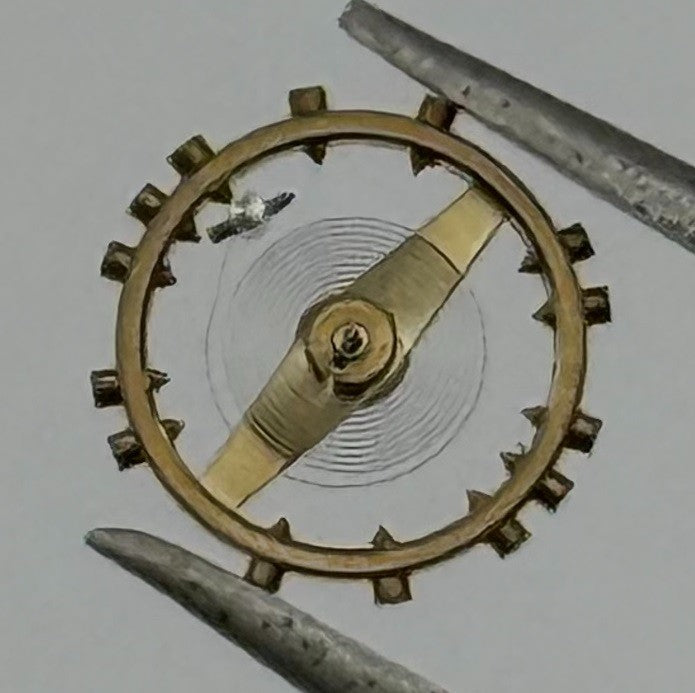 FHF 59 Balance Wheel Complete And Spring Renata 1231 M Watch Movement Parts NOS