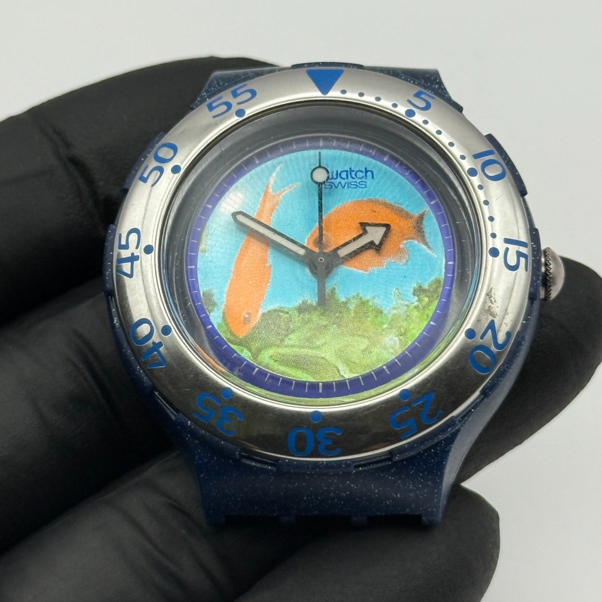 Vintage Swatch Scuba 200 Watch SDN112 Decompression 1994 Swiss 40mm Parts Repair