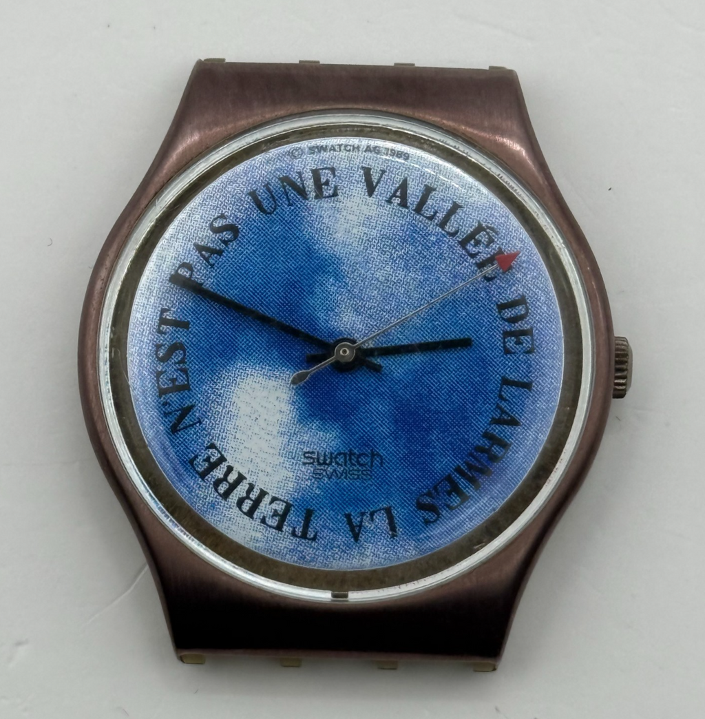 Vintage Swatch Watch GX112 Croque Monsieur 1989 ETA Quartz Swiss 34mm Parts 