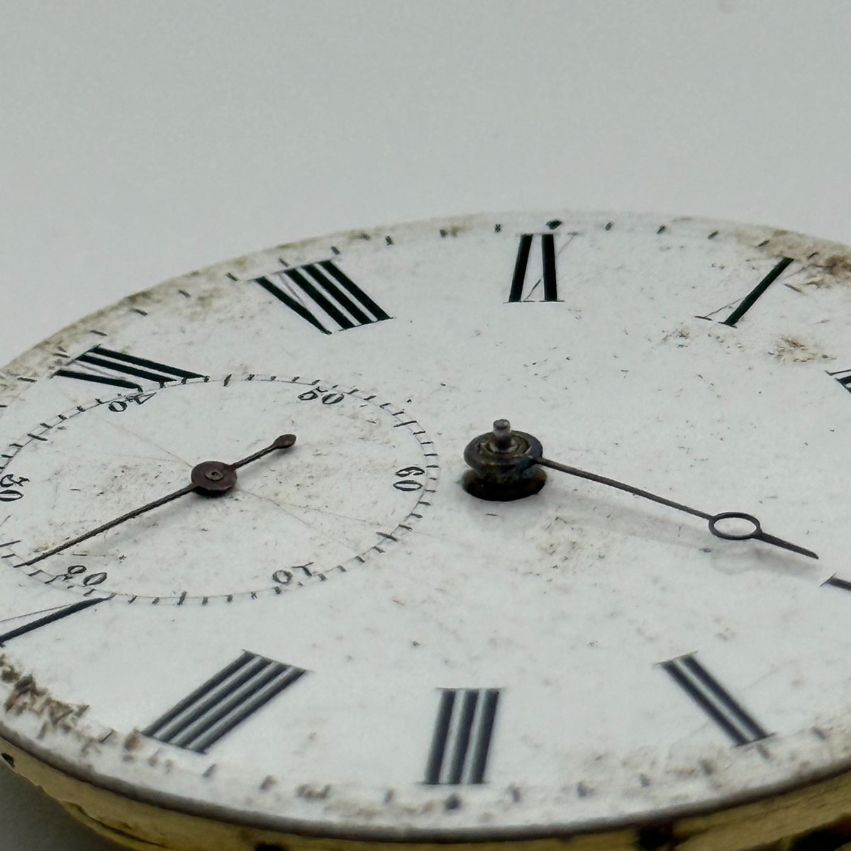 Cylinder Pocket Watch Movement - Unidentified - Antique Parts / Repair - 39.1mm