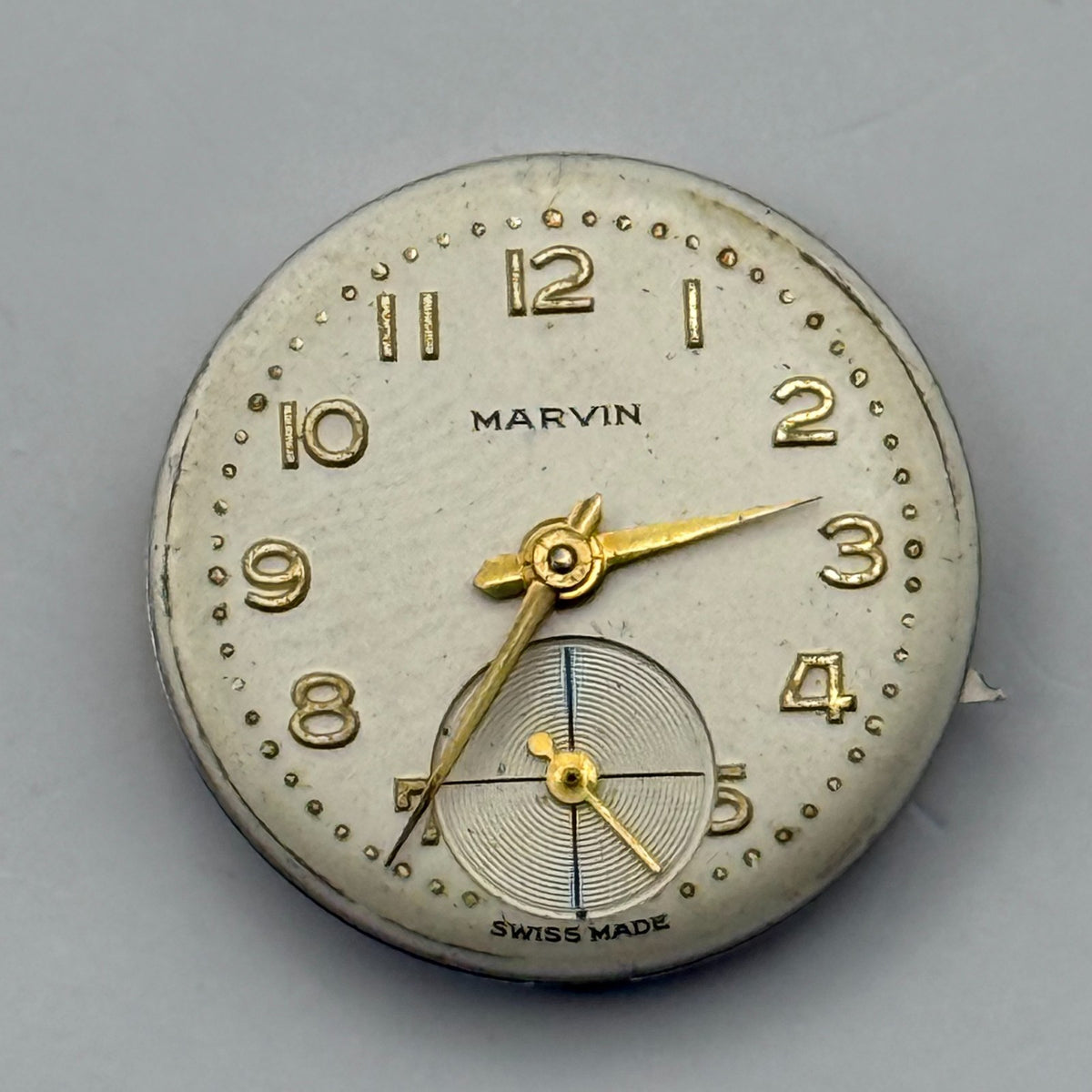 Marvin 320 Watch Movement 17 Jewels 3 ADJS Swiss Manual Wind Parts Repair 19.7mm