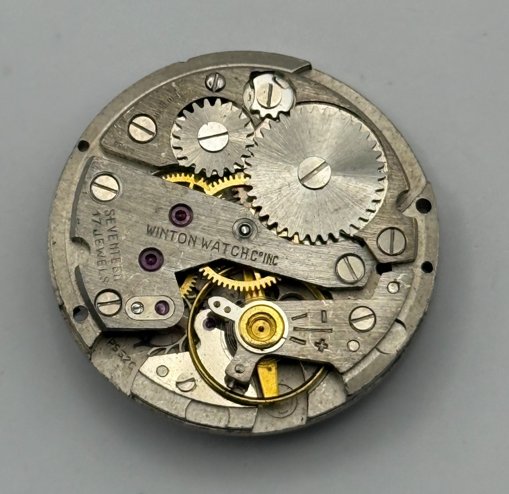 Jeambrun P32G Watch Movement Winton Swiss 17 Jewels Manual Wind Parts 25.7mm
