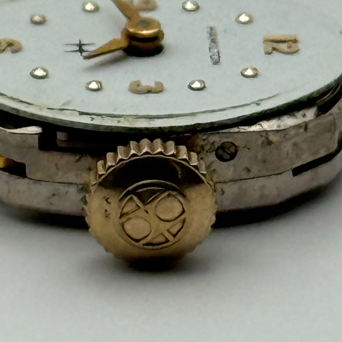 Hamilton 761 Watch Movement Running USA 22J Original Crown For Parts Repair 13mm