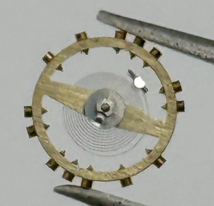 FHF 159 Balance Wheel Complete And Spring 3-10’’’ 190 M Watch Movement Parts NOS
