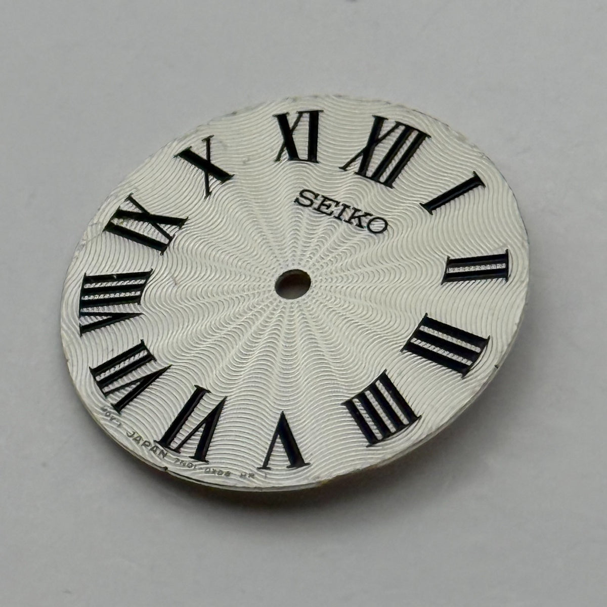 Seiko 7N01- 0AD8 Watch Dial Silver Japan Vintage Spare Parts Repair 22.5mm