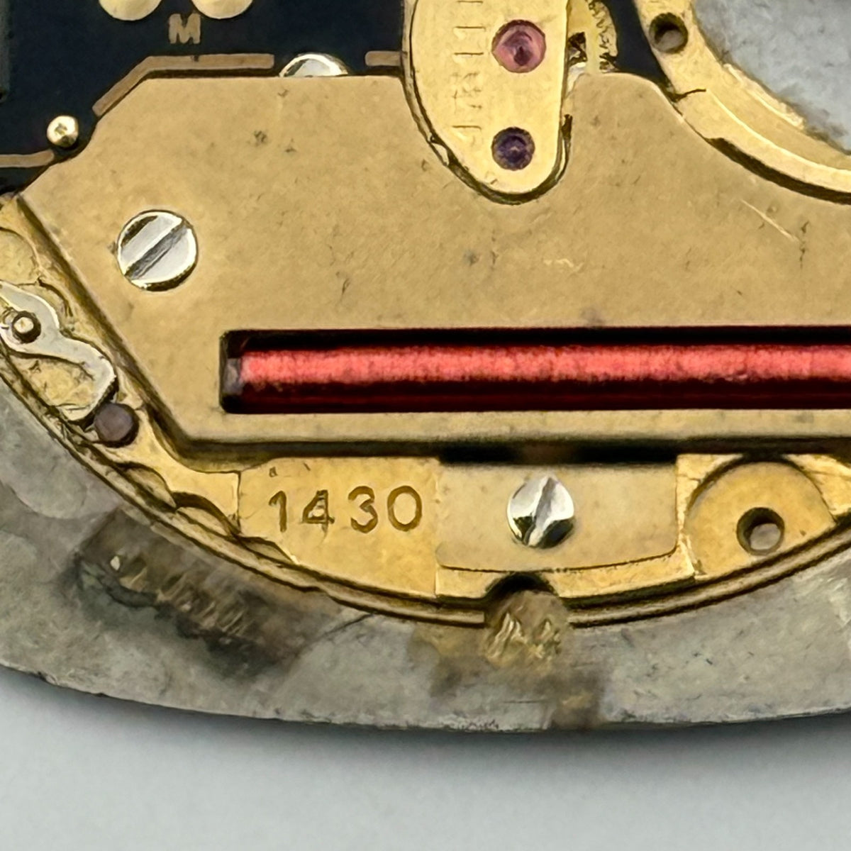 Omega 1430 Watch Movement And Dial UNTESTED Quartz Seamaster Swiss Parts 23.6mm