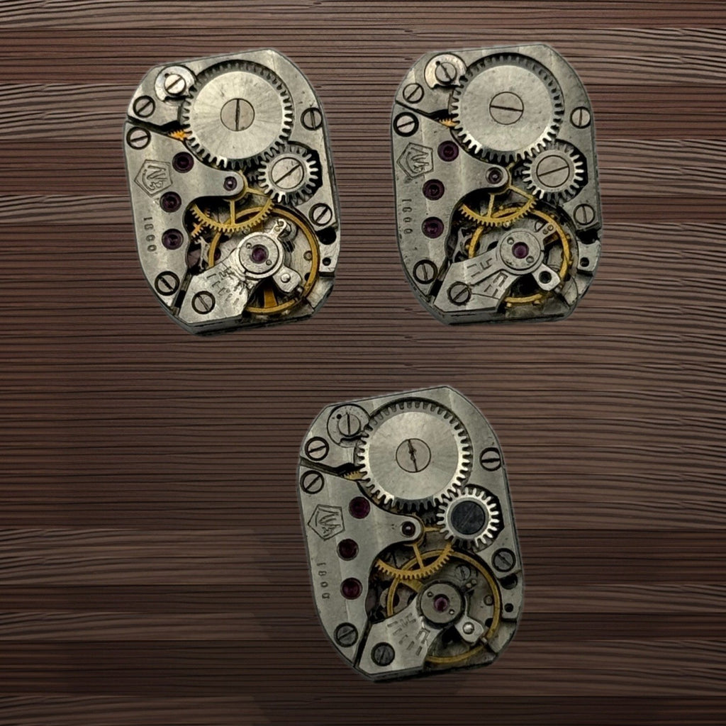 Luch Zaria 1800 Watch Movement Soviet USSR Ladies x 3 Pieces Parts Repair 14mm