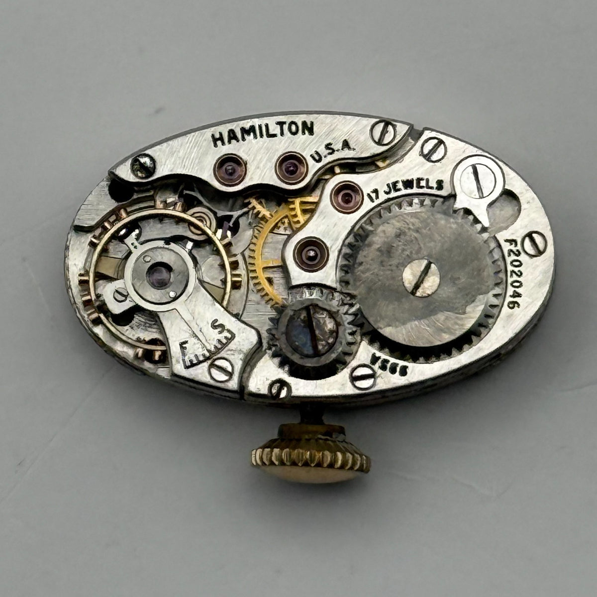 Hamilton 995A Watch Movement 17 Jewels USA Manual Wind Parts Repair 12.6mm