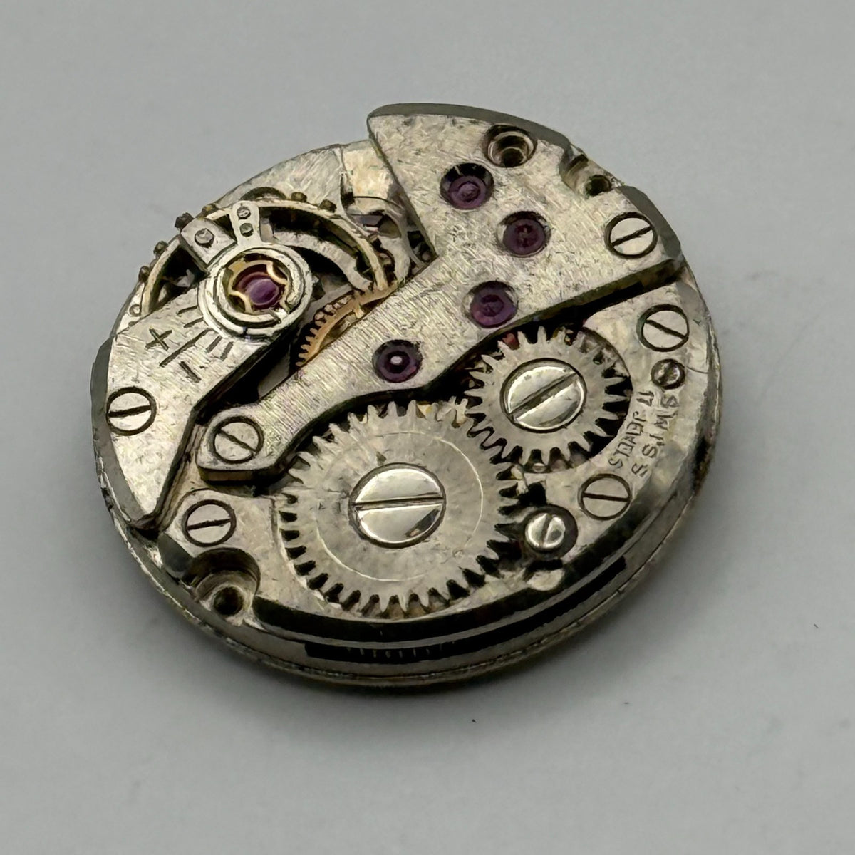 FHF 34 Watch Movement Rotary Ladies 17 Jewel Swiss Manual Wind Parts Repair 17mm