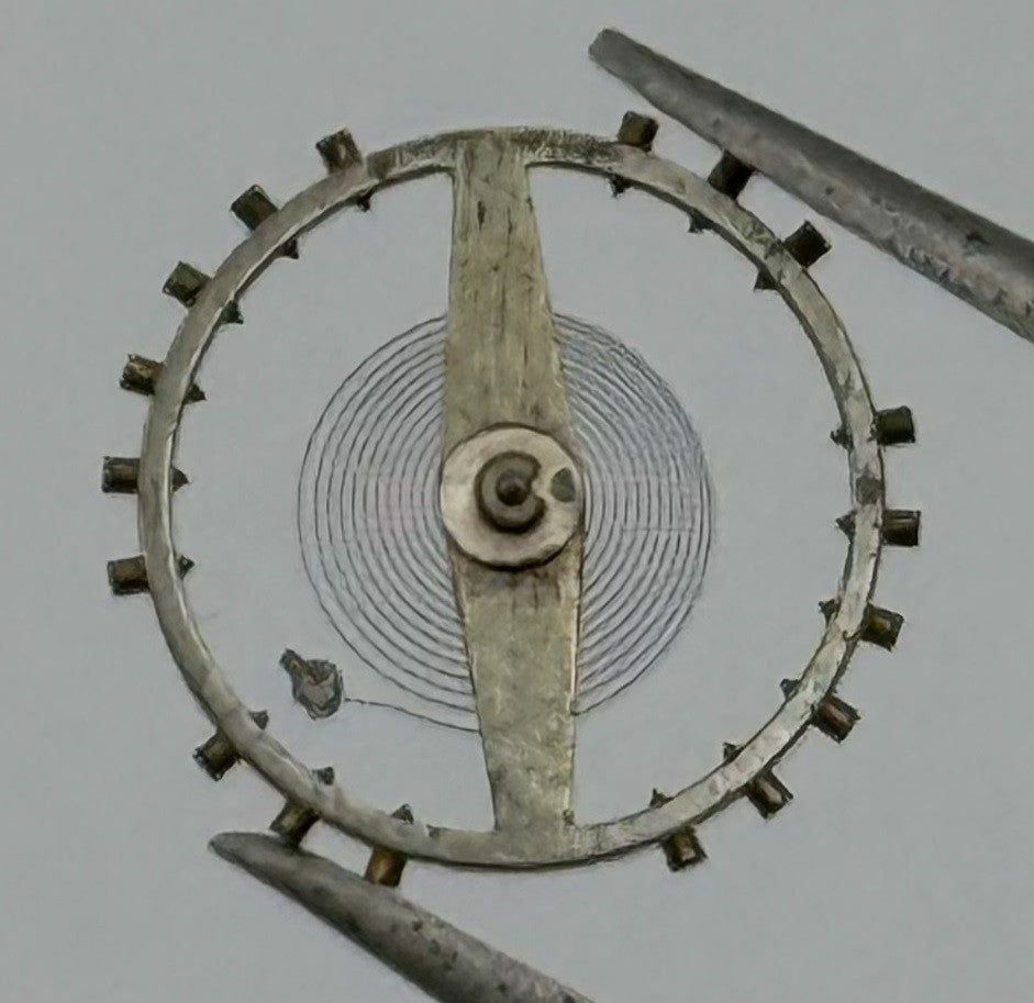 FHF 552 Balance Wheel Complete And Spring Renata 673 M Watch Movement Parts NOS