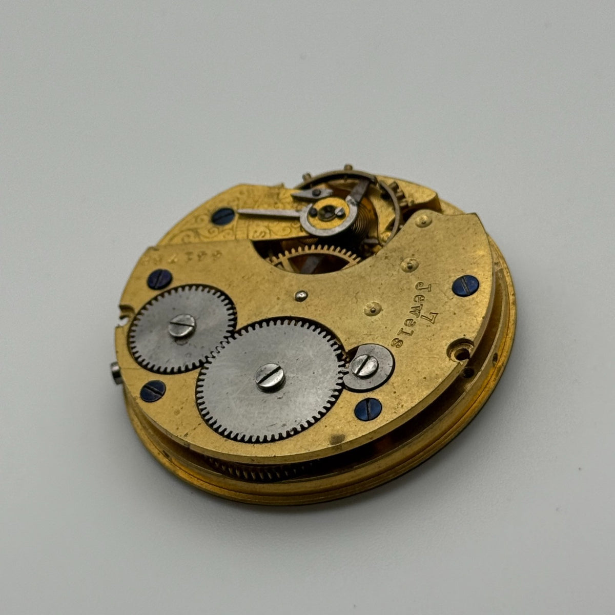 Swiss Lever Pocket Watch Movement - W&E Terry Manchester - Parts / Repair 43.1mm