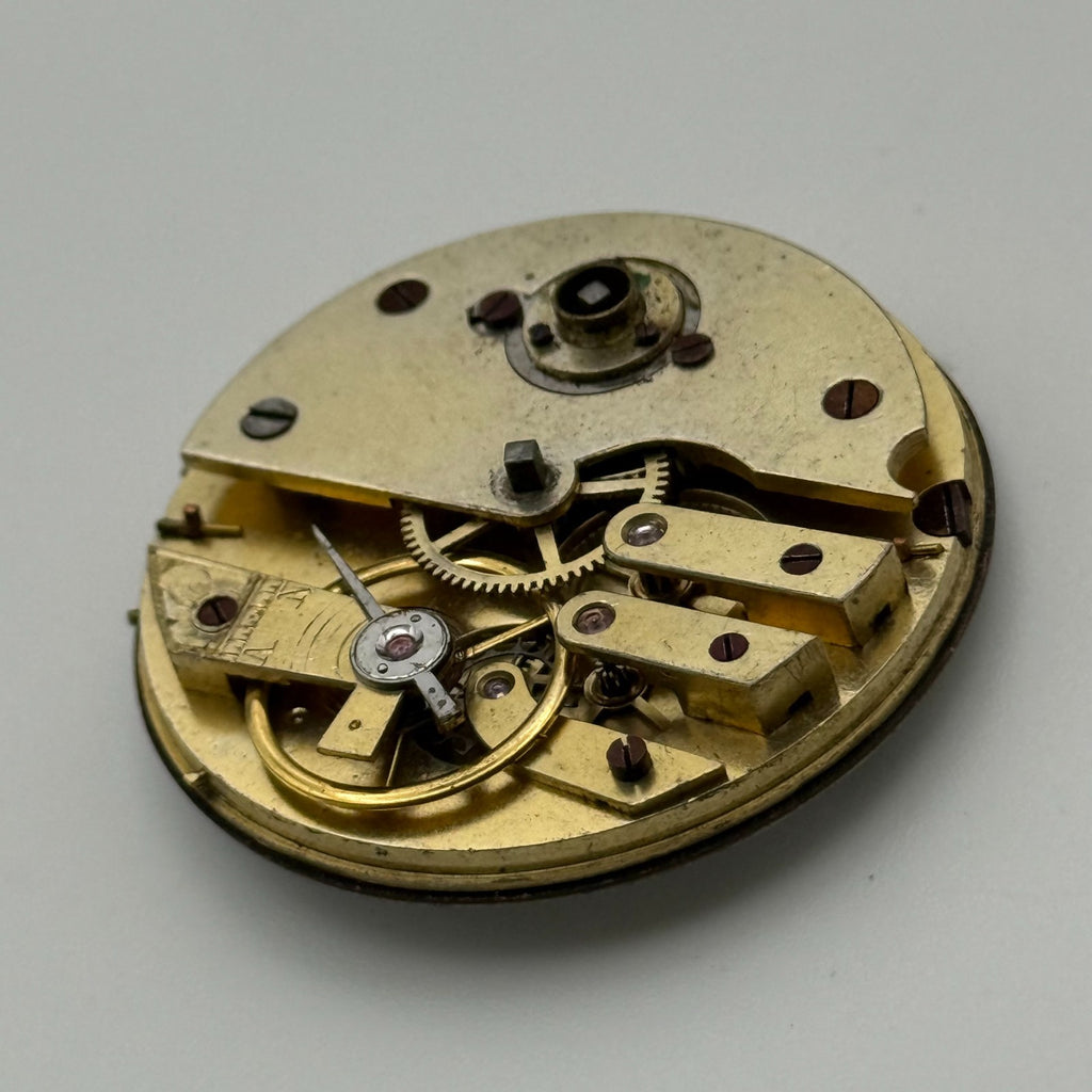 Cylinder Pocket Watch Movement - Unidentified - Antique Parts / Repair - 39.1mm