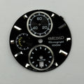 Seiko 7T62-0LV8 Watch Dial Chronograph 100M Black Spare Parts Repair 27.4mm