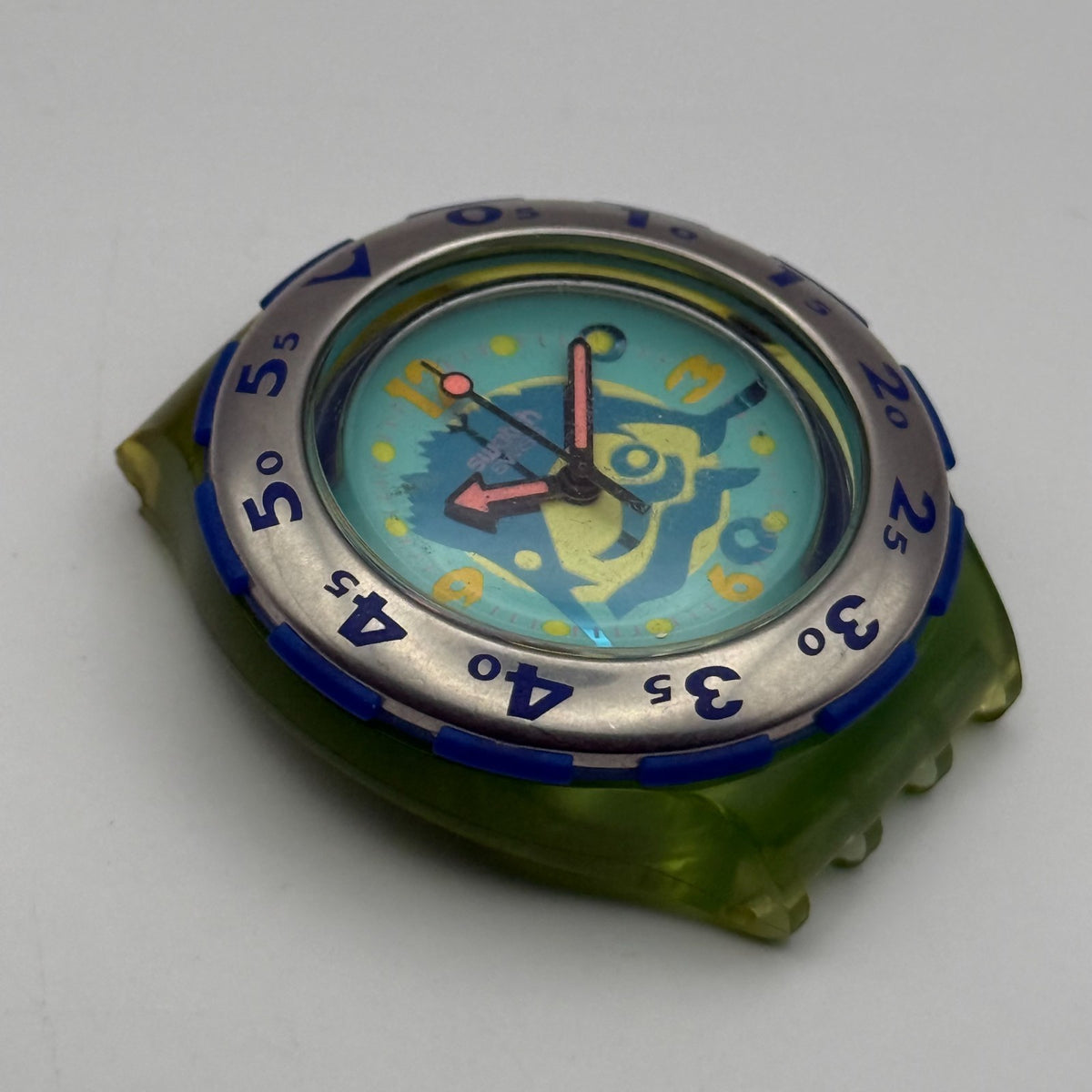 Vintage Swatch Scuba 200 Watch SDG101 Swordfish 1993 ETA Quartz Swiss 40mm Parts