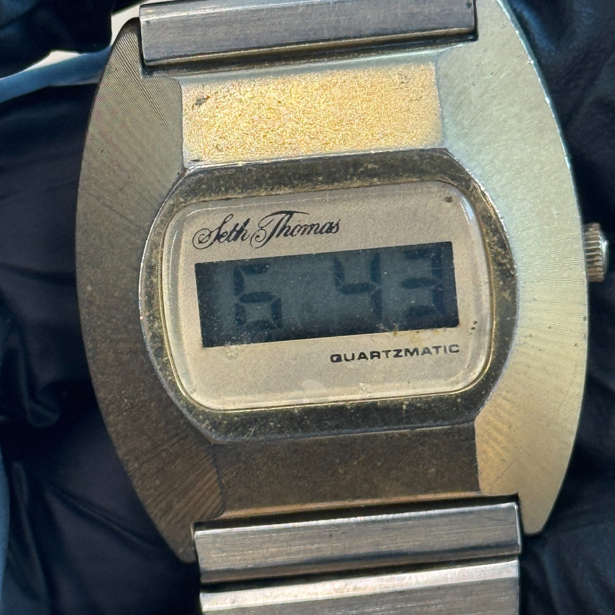 Seth Thomas Quartzmatic Watch - Rare Vintage Digital - Running To Restore - 38mm