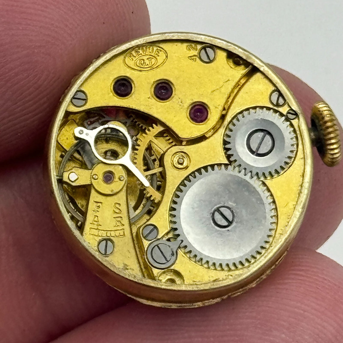 Revue GT Cal 42 Watch Movement Manual Wind Swiss Vintage Parts Spares 19.9mm 