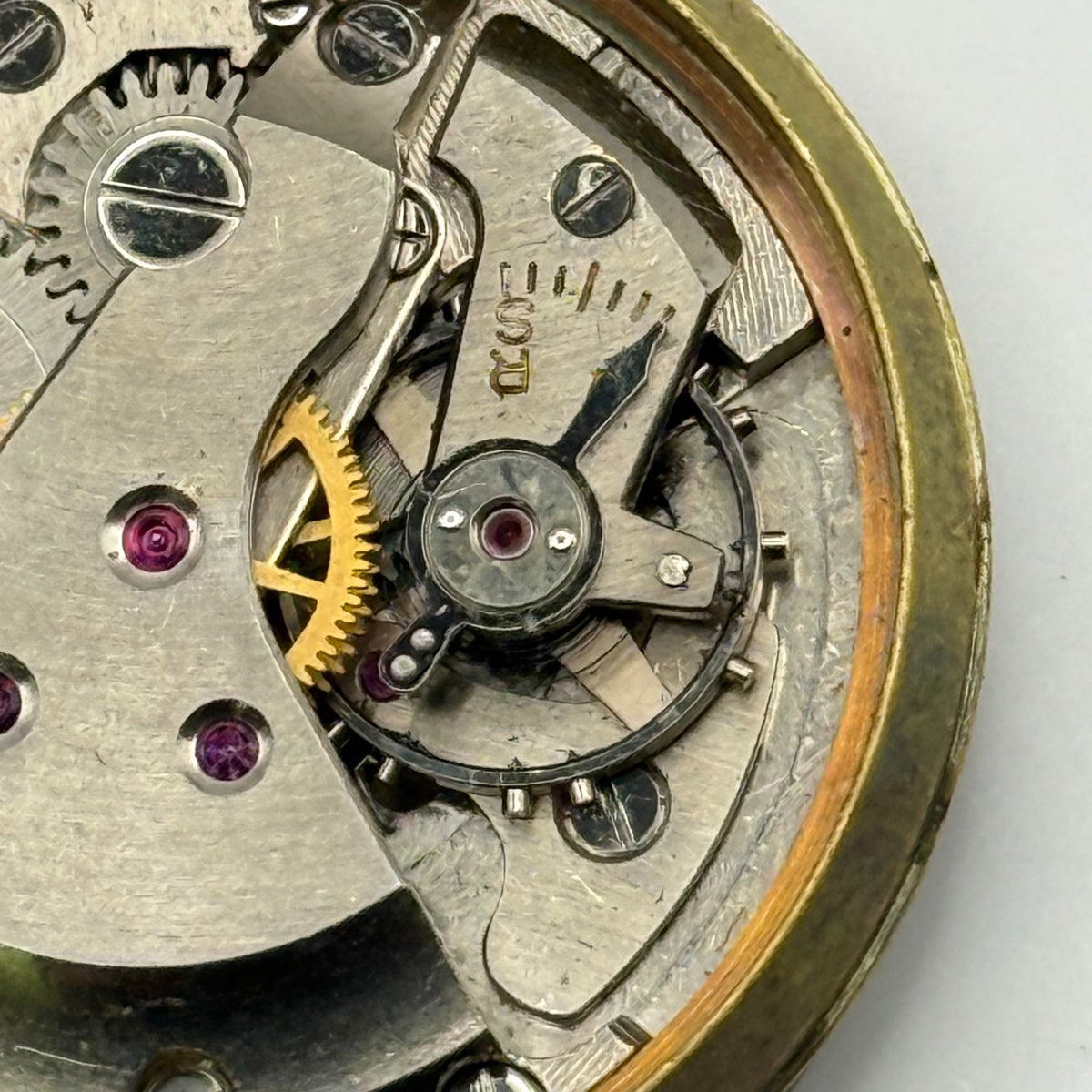FHF 25 Watch Movement - Trebex 15 Jewels - Running - For Parts / Repair - 23.6mm